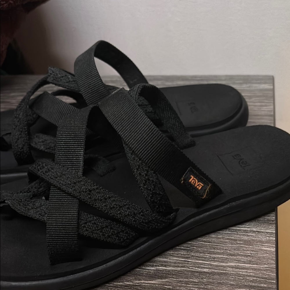 Teva Black Crisscross Sandals